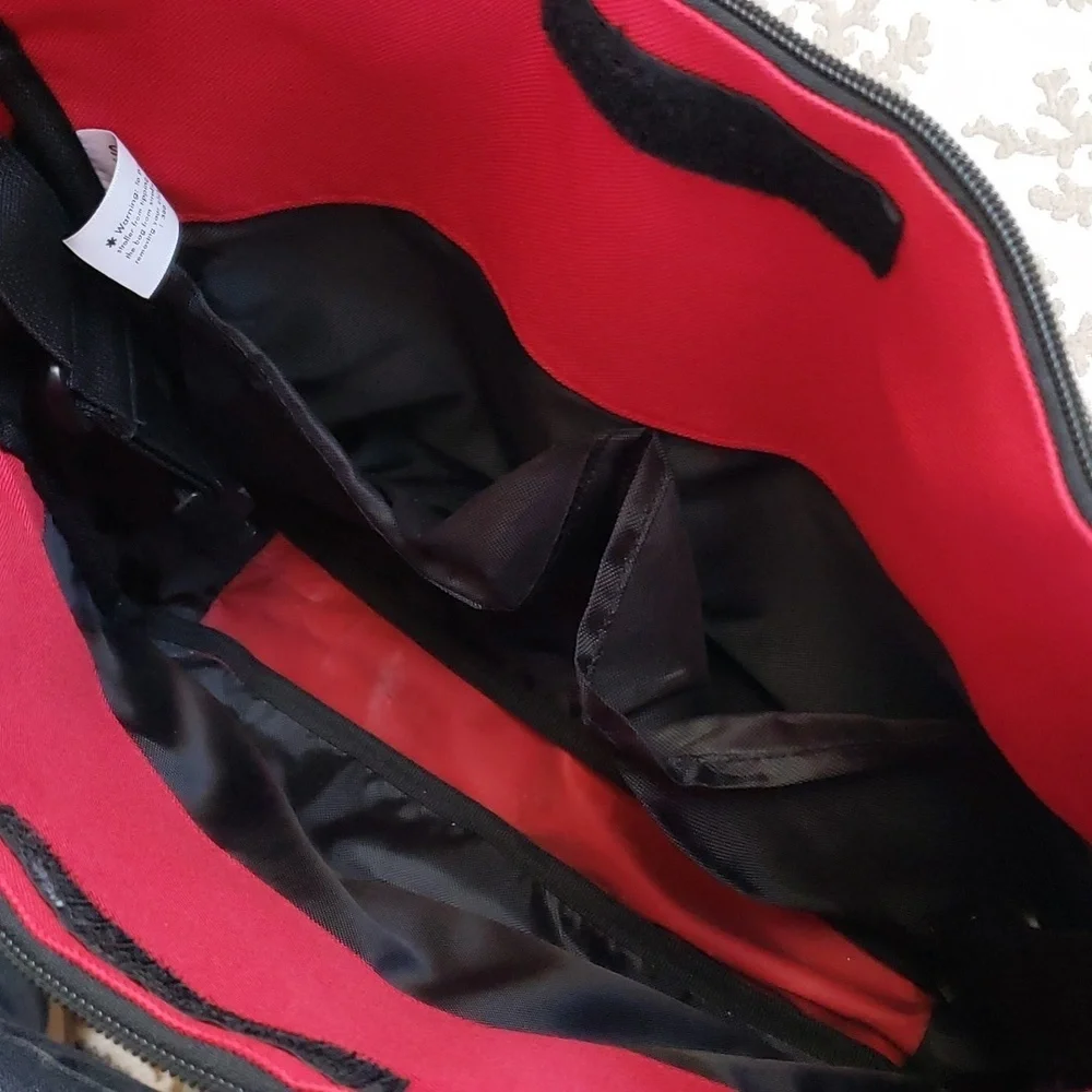 Skip Hop Diaper Bag Red Duo Stroller Friendly, Calvin embroidered.
